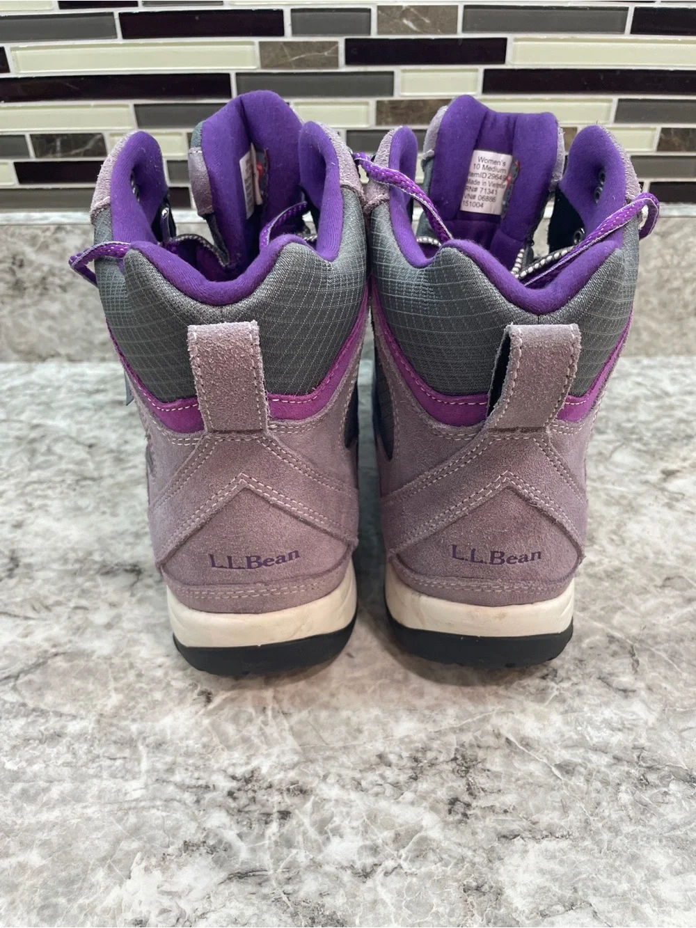 L.L. Bean Women's Tek 2.5 Primaloft 200 Gram Hiking Boot Sz 10 296491 purple